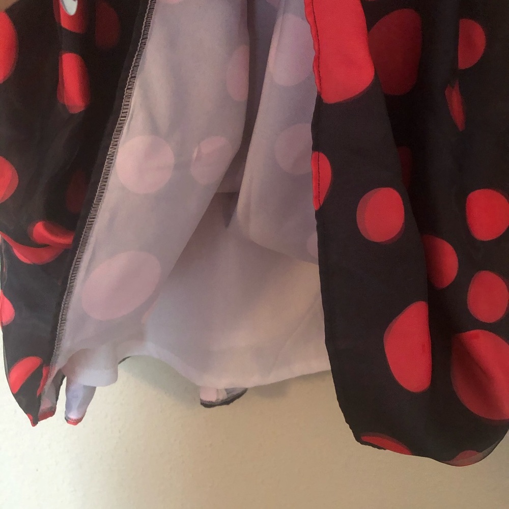 JENN. Black Red Polka Dots Circle Retro Skirt - Picture 8 of 8